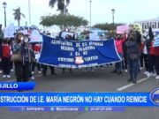 Trujillo: Construcción de la I. E. María Negrón no hay cuando reinicie