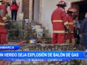 Cajamarca: un herido deja explosión de balón de gas
