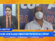 “Héctor Acuña: no me dejaron compartir mis propuestas en el partido”