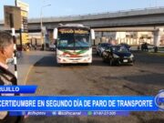 Trujillo: Incertidumbre durante el segundo día de paro de transporte