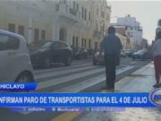 Chiclayo: confirman paro de transportistas para el 4 de julio