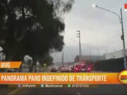 Panorama del paro indefinido de transportes en el Óvalo Larco