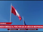 Huaraz: rinden homenaje al Perú por sus 201 años de independencia
