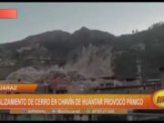 Huaraz: deslizamiento de cerro en Chavín de Huántar provocó pánico