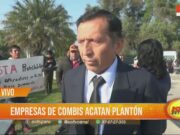 La Libertad: Empresas de combis realizan plantón en Óvalo Laredo, por nueva ruta brindada a la LV