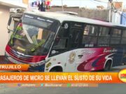 Trujillo: pasajeros de micro se llevan el susto de su vida
