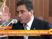 Castillo juramenta a nuevo ministro del interior