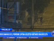 Trujillo: Videocámaras de El Porvenir captan a sujetos hurtando una bicicleta