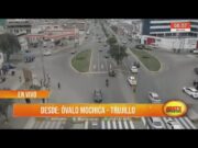 Trujillo: Vista aérea del óvalo Mochica en el paro de transportistas