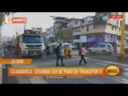 Cajamarca: tránsito se desarrolla con normalidad en el segundo día de paro
