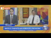 Ronald Grados: “ministro de Transportes quiso desmerecer el paro nacional”