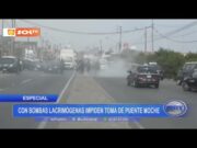 Policía Nacional lanza bombas lacrimógenas e impide toma del puente Moche