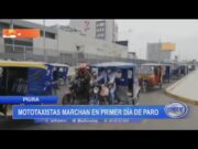 Piura: Mototaxistas marcharon en primer día de paro de transportistas