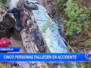 Cajamarca: cinco personas fallecen en accidente
