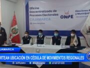 Cajamarca: sortean ubicación en cédula de movimientos regionales