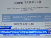 La Libertad: sortean orden de aparición de partidos políticos en franja electoral