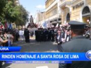 Piura: rinden homenaje a Santa Rosa De Lima
