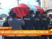 Trujillo: último adiós a suboficial asesinado en A. H. San Luis