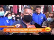 César Acuña: “Ratificación de Aníbal Torres agudiza crisis política”