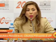Censuran a presidenta del Congreso por audios de APP