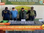 Piura: caen dos jóvenes con más de 1800 ketes de PBC