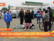 Trujillo: un herido deja accidente entre auto y motocicleta