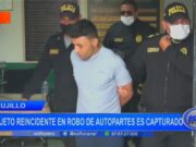 Trujillo: sujeto reincidente en robo de autopartes es capturado