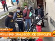 Cajamarca: desarticulan banda criminal dedicada a robo de motocicletas