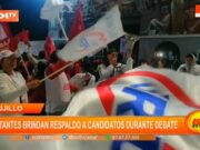 La Libertad: militantes brindan respaldo a candidatos durante debate