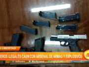 La Libertad: mineros ilegales caen con arsenal de armas y explosivos