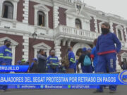 Trujillo: trabajadores del Segat protestan por retraso en pagos