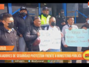 Chiclayo: trabajadores de seguridad protestan frente a Ministerio Público