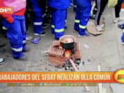 Trujillo: trabajadores del Segat realizan olla común