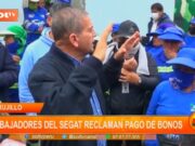 Trujillo: trabajadores del SEGAT reclaman pago de bonos