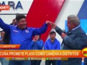 La Libertad: César Acuña promete plata como cancha a distritos