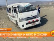 La Libertad: despiste de combi deja un muerto en Coscomba
