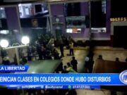 Sánchez Carrión: reinician clases en colegios donde hubo disturbios