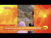 Otuzco: chofer se salva de milagro tras rotura de soga
