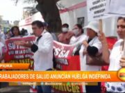 Piura: trabajadores de salud anuncian huelga indefinida