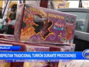 Trujillo: disfrutan tradicional turrón durante procesiones