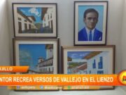 Trujillo: pintor recrea versos de Vallejo en el lienzo