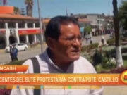 Áncash: docentes del Sute protestarán contra el presidente Pedro Castillo