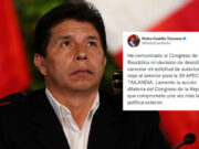 Castillo retira solicitud de autorización para viajar a Tailandia