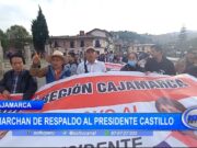 Cajamarca: marchan en respaldo al presidente Castillo