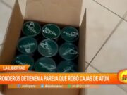 La Libertad: ronderos detienen a pareja que robó cajas de atún