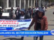 Huaraz: auxiliares del sector educación paralizan