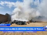 La Libertad: incendio causa alarma en Universidad Nacional de Trujillo