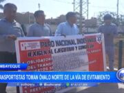Lambayeque: transportistas toman óvalo norte de la Vía de Evitamiento