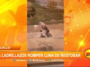 Trujillo: rompen luna a ladrillazos en restobar