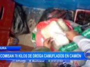 Piura: decomisan 70 kilos de droga camuflados en camión